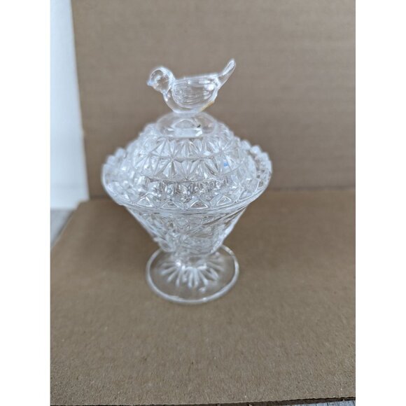 Hofbauer The Byrdes Trinket Dish 4" Stemmed Birds - Picture 1 of 6